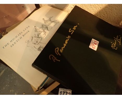Singed limited edition copy of A Parsons son by Michael Lyne 717/750 and limited edition Michael Lyne sketch book 81/550