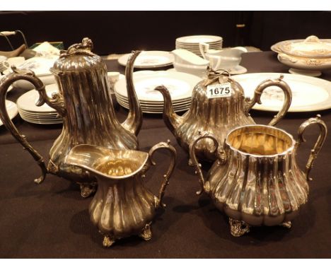 Silver plated tea service by Skinner &amp; Co Sheffield