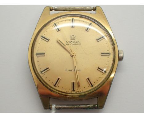 Gents yellow metal Omega Geneve automatic wristwatch head CONDITION REPORT: This item was working at the time of lotting up. 