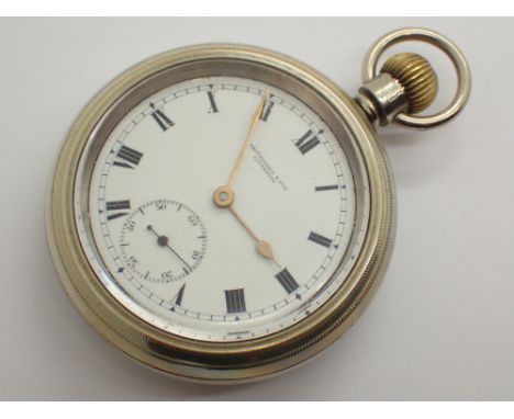 Thomas Russell &amp; Son crown wind pocket watch CONDITION REPORT: This item is not working at lotting.