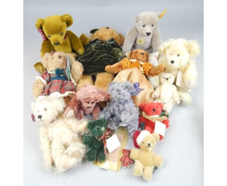 A quantity of collectable teddy bears, to include a Steiff classic, Merrythought, Boyds etc.