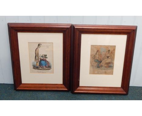 A 19thC coloured lithograph, depicting a lady playing a piano beside a gentleman, titled underneath, Mr Jinkins, ''Are you mu