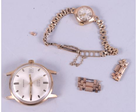 A lady's 9ct gold Rotary bracelet watch and a gentleman's gold cased Mappin wristwatch