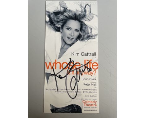 Kim Cattrall Sex and The City Actress Signed Theatre Leaflet . Good condition. All autographs are genuine hand signed and com