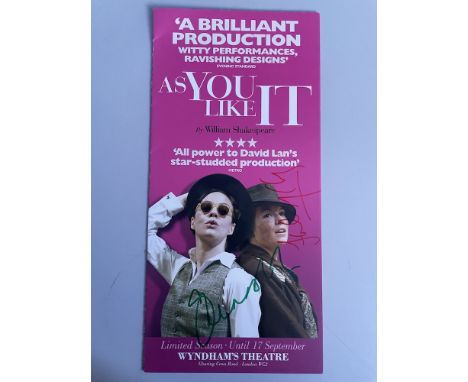 Sienna Miller and Helen McCrory As You Like It Cast Signed Theatre Leaflet. Good condition. All autographs are genuine hand s