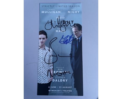 Carey Mulligan, Mark Rylance and Bill Nighy Great Actors Signed Theatre Leaflet. Good condition. All autographs are genuine h