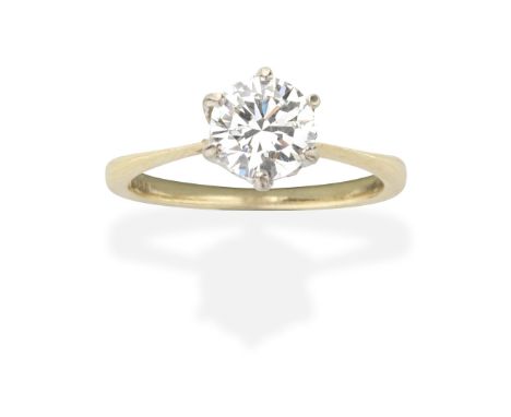 DIAMOND SINGLE-STONE RING, 2010The brilliant-cut diamond, weighing 1.16 carats, mounted in 9 carat gold, UK hallmark, ring si