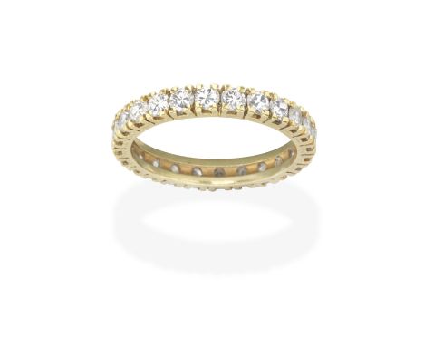 DIAMOND ETERNITY RINGSet throughout with brilliant-cut diamonds, diamonds approx. 1.20cts total, ring size approx. k½ For fur