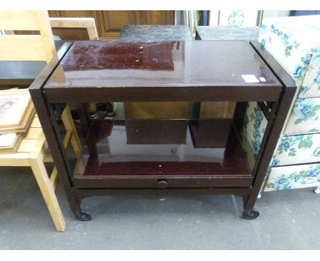 Vintage tea trolley with fold out top