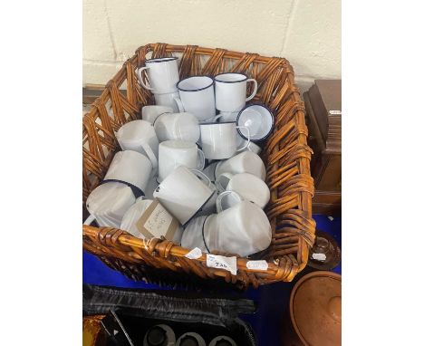 Approx 40  plus enamel mugs