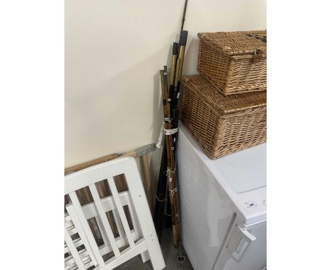 Mixed Lot: Various vintage fishing rods