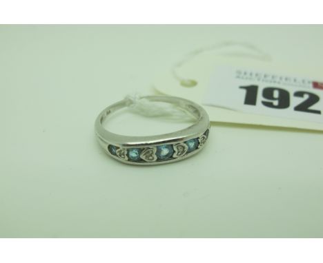 A Brooks &amp; Bentley Modern 9ct White Gold Diamond Set Dress Ring, part channel set, (finger size P) (2grams), in Brooks &a