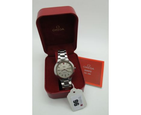 Omega; A 1970's Retro Electronic Seamaster Chronometer Gent's Wristwatch, the f300Hz signed dial with line markers, centre se