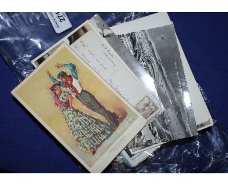 A collection of mainly mid 20th Century topographical postcards, loose and in two albums, a 1953 Coronation souvenir book and