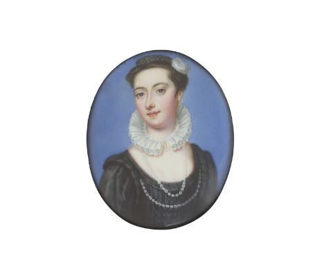 Christian Friedrich Zincke (German, circa 1683-1767)A Lady, traditionally identified as Mary Campbell of Mamore, wearing late