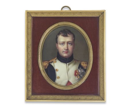 Henry Pierce Bone (British, 1779-1855)Napoleon Bonaparte (1769-1821), wearing blue uniform with white facings and gold epaule