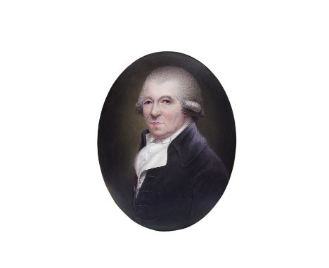 Henry Bone R.A. (British, 1755-1834)Philip Rashleigh, FRS FSA (1729-1811), wearing black coat, white waistcoat, frilled chemi