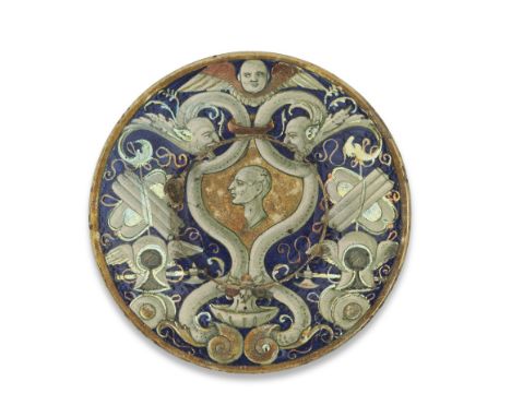A documentary Gubbio maiolica dish, workshop of Maestro Giorgio Andreoli, dated 1531Decorated in blue, green and shades of co