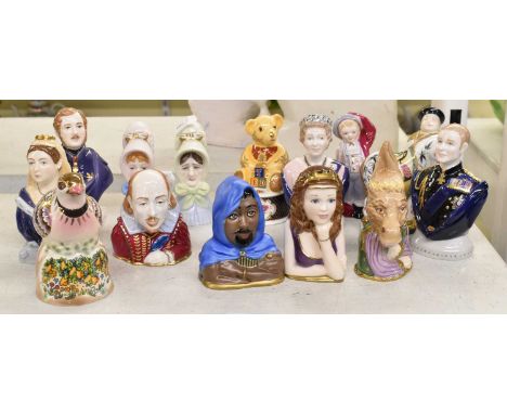 ROYAL WORCESTER; a collection of fifteen assorted candle snuffers. 