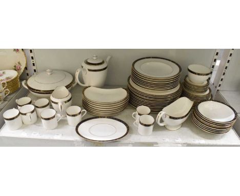 ROYAL WORCESTER; a part tea and dinner service decorated in the 'Mountbatten' pattern, approximately seventy pieces.