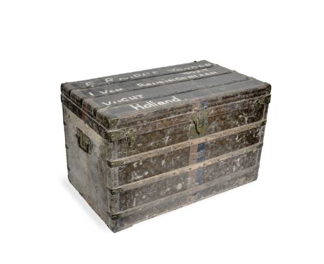 Monogram Travel Trunk,Louis Vuitton, 1920s,Three lift out internal trays, in need of restoration, Condition Grade D-90cm wide
