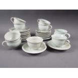 A Leach St Ives pottery celadon glazed part teaset for eight