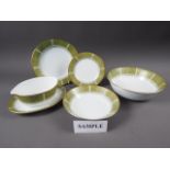 A Noritake "Eroica" pattern part dinner service for twelve, including sauce boats and six serving