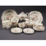 A Coalport bone china "Pembroke" pattern part tea service for six