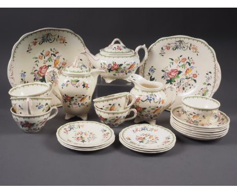 A Coalport bone china "Pembroke" pattern part tea service for six
