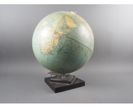 A Philips "Standard Globe" terrestrial globe, on stand, globe 13 1/2" dia