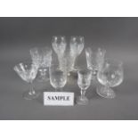 A Tudor cut glass part table service and other table glass, various
