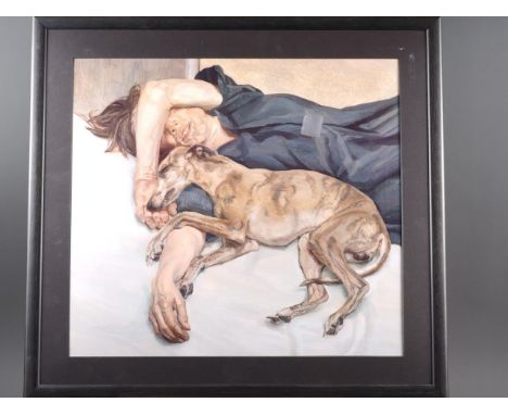 After Lucien Freud: a colour print, double portrait and a number of other prints, various