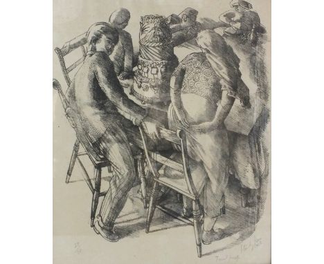 Stanley Spencer RA (1891-1959)
Marriage at Cana
lithograph,
signed, inscribed 'trial proof' and numbered 29/30 in pencil,
55 