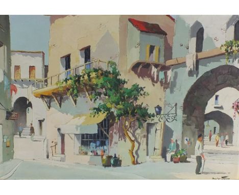 Cecil R Doyly John (B.1906-1993)
French Street Scene
signed lower right,
oil on canvas,
46 x 66cm