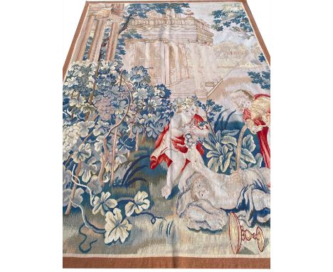 FRENCH VERDURE DESIGN TAPESTRY, 220cm x 145cm.