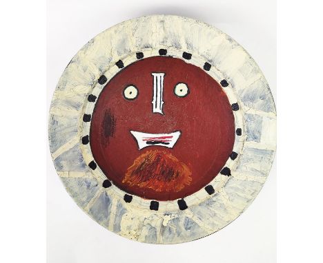 AFTER PABLO PICASSO (1881-1973), 'Visage', ceramic plate, 40cm D.