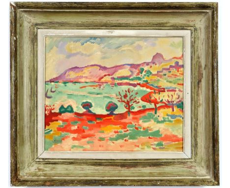 GEORGES BRAQUE, ‘L’Estaque’ Lithograph in colours, signed in the plate Printed by Mourlot 1972 French vintage frame 36.5 x 45