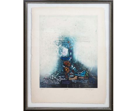 NISSAN ENGEL (B. 1931), 'Duetto', etching and aquatint, 85cm x 62cm, signed, titled, numbered, framed.