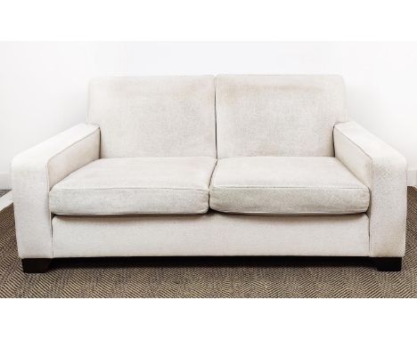 KINGCOME SOFA, in a stone colour fabric,180cm W x 86cm H.