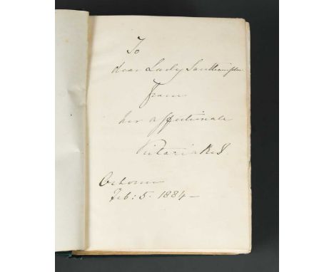 VICTORIA, Queen of England (1837-1901) More Leaves from the Journal of a Life in the Highlands. Printed for strictly private 