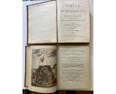 SIBLY (E) A Key to Physic, and the Occult Sciences, 1810, 4to, bound with Appendix to Culpeper's British Herbal. 15 coloured 