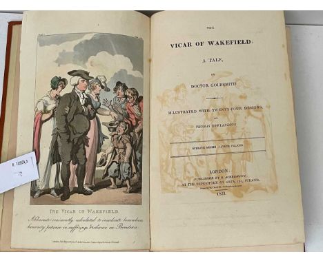 GOLDSMITH (O) The Vicar of Wakefield, 24 coloured plates by Rowlandson, London: Ackermann 1823, 8vo, slight offsetting, origi