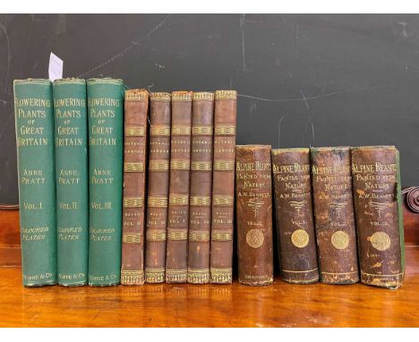 MAUND (B) The Botanic Garden, 5 vols. only (I,II,III,VI,VII), no date, small 4to, coloured plates, rebacked calf; PRATT (A) F
