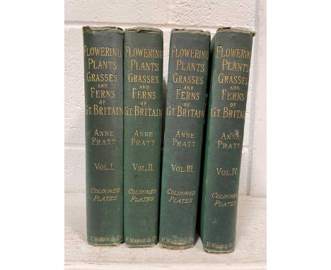 PRATT (A) The Flowering Plants, Grasses, Sedges and Ferns of Great Britain, 4 vols, F. Warne &amp; Co 1889, 8vo, colour plate