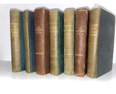 MARRYAT (Frederick) Masterman Ready or the Wreck of the Pacific, 3 vols., 1st edition, 12mo, 1841-42, frontispieces and illus