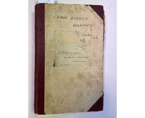Army manual circa 1920 on Mountain Warfare training for trans-border warfare at the North West Frontier, with copious manuscr