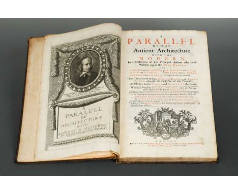 FREART (Roland) A Parallel of the Antient Architecture with the Modern, … by John Evelyn, the third edition. London 1723, fol