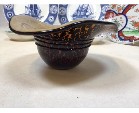 An art Deco glass dish together with ceramic items including a Spode, Noritake and others W:18cm x H:9cm