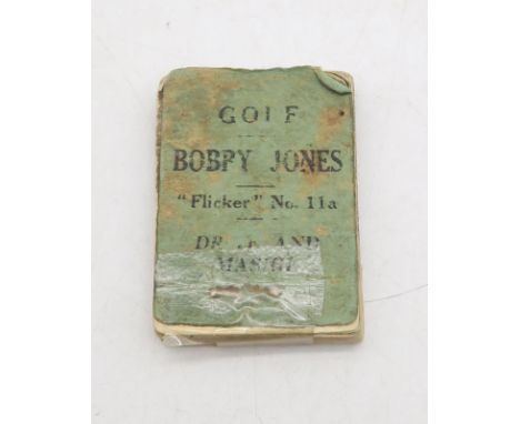SPORTING MEMORABILIA A Bobby Jones golf swing "Flicker", or flick book, No. 11a Driver and Mashie shots Condition Report:Avai