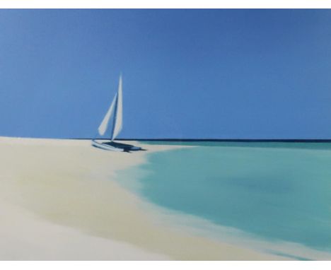 REUBEN COLLEY (ENGLISH b.1976) BLUE HORIZON Print, signed lower right, numbered 162/250, 40 x 55cm Together with certificate 